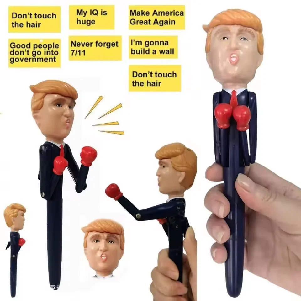 Trump Boxing Pen with 7 Real Voice Talking Trump Pen Donald Trump Gift Funny Talking Ballpoint Pen for Adult Kids Christmas Gift