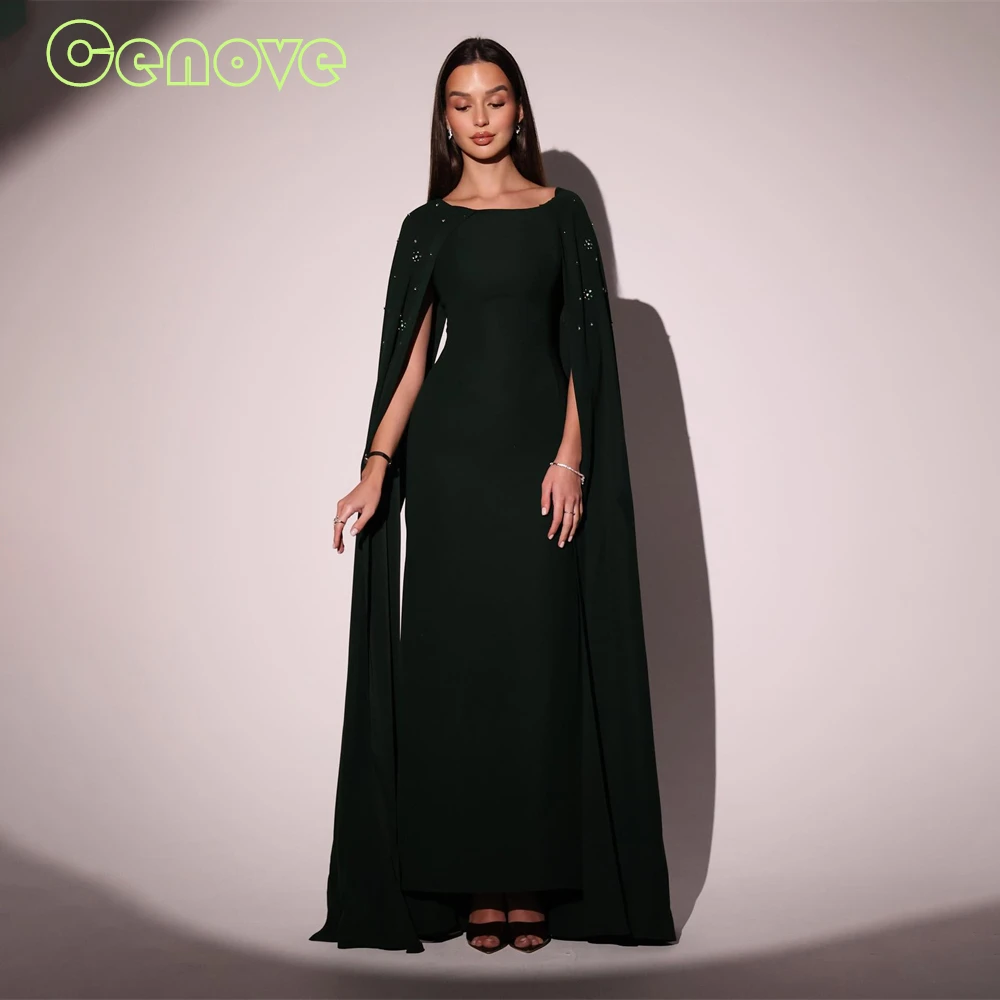 

Cenove 2023 Prom Dress A-Line O Neckline Shawl Sleeves With Ankle Length Evening Fashion Elegant Party Dress For Women