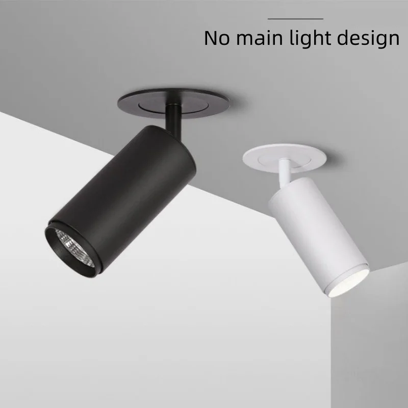Embedded Open-Installed LED Spotlight Adjustable Angle Ceiling Lamp COB Elephant Nose Lamp Hole