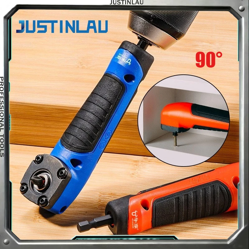 

1 шт. Многофункциональный высокий крутящий момент 90 ° Угловая электрическая угловая отвертка, ручной инструмент, синий и оранжевый