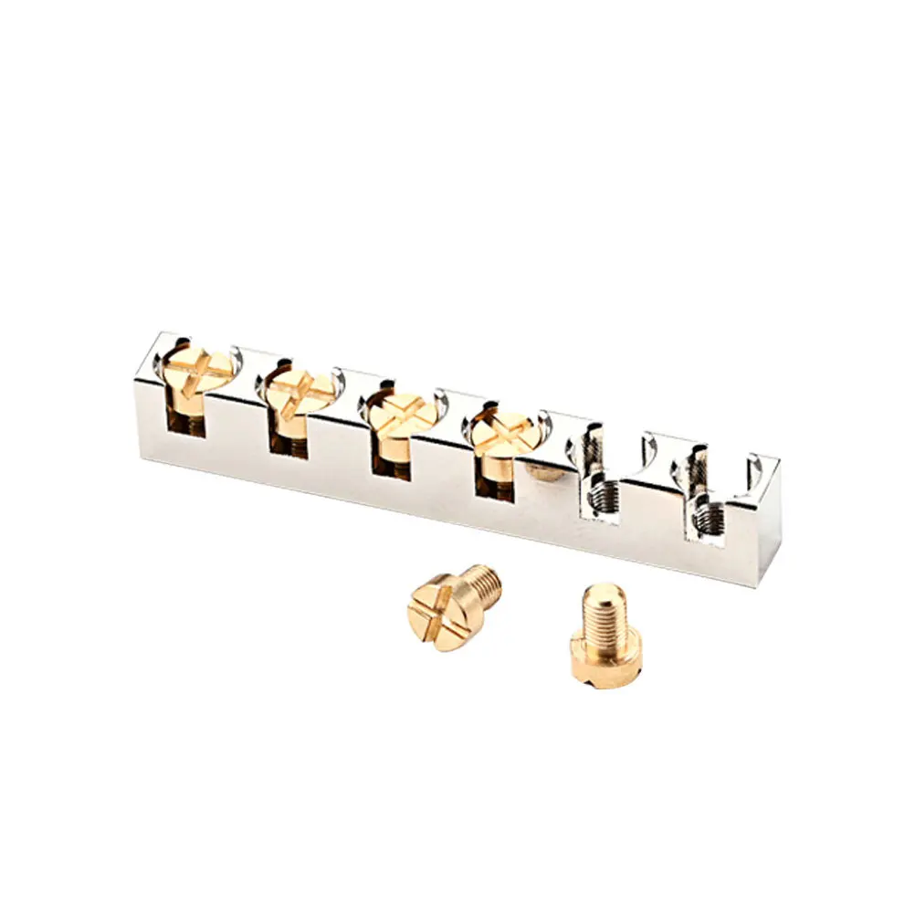 استبدال صواميل سلسلة معدنية للجيتار الكهربائي سلسلة علوية تدعم تحسين النغمة ملحقات الجيتار سرج الجسر