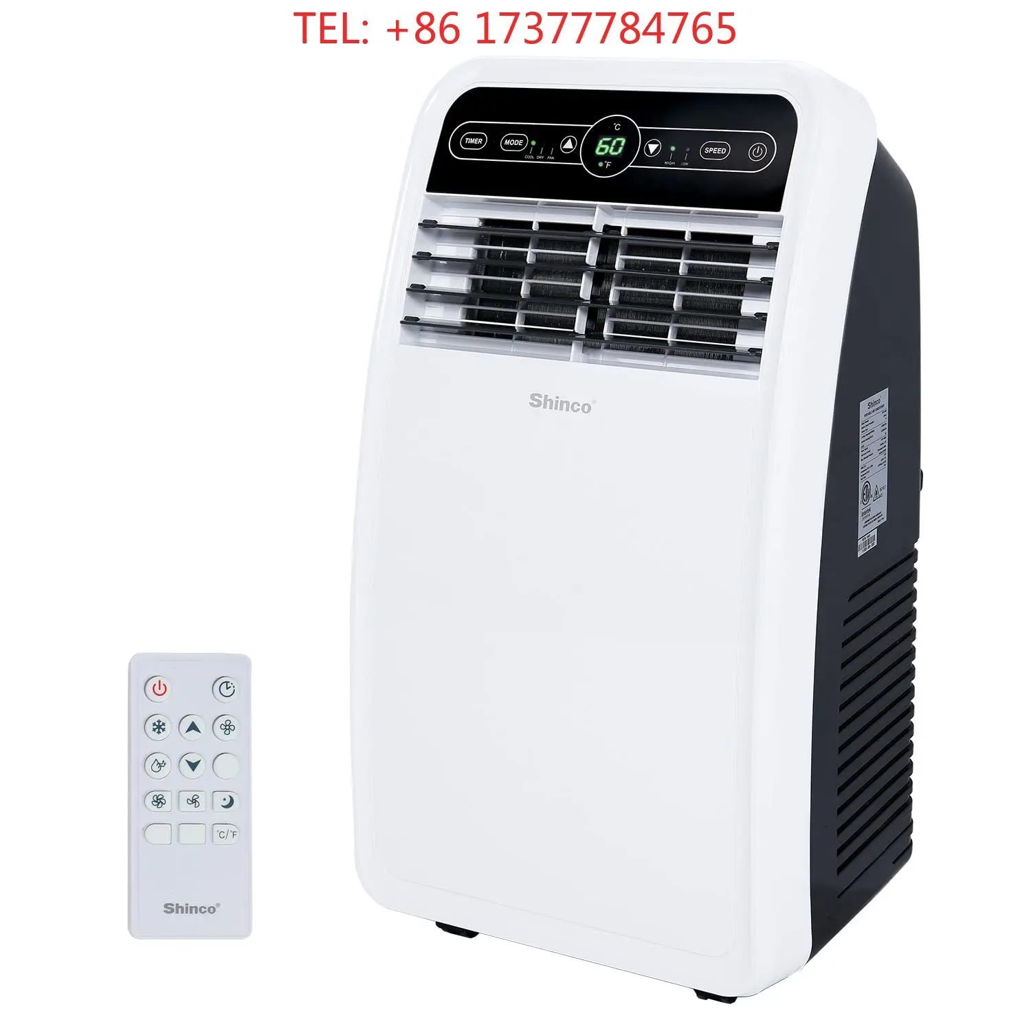 Shinco 8,000 BTU Portable Air Conditioner, AC Unit with Built-in Cool, Dehumidifier & Fan Modes for Room up to 350 sq.ft