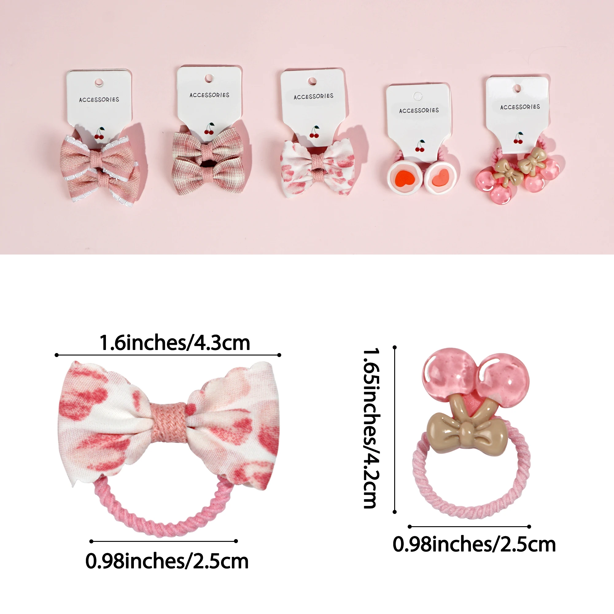 10pcs/set Girls cute Flower hair loop，Stretchy Elastic Hair ties for Children，Fashions Hair Accessories Gift for Baby Princesses