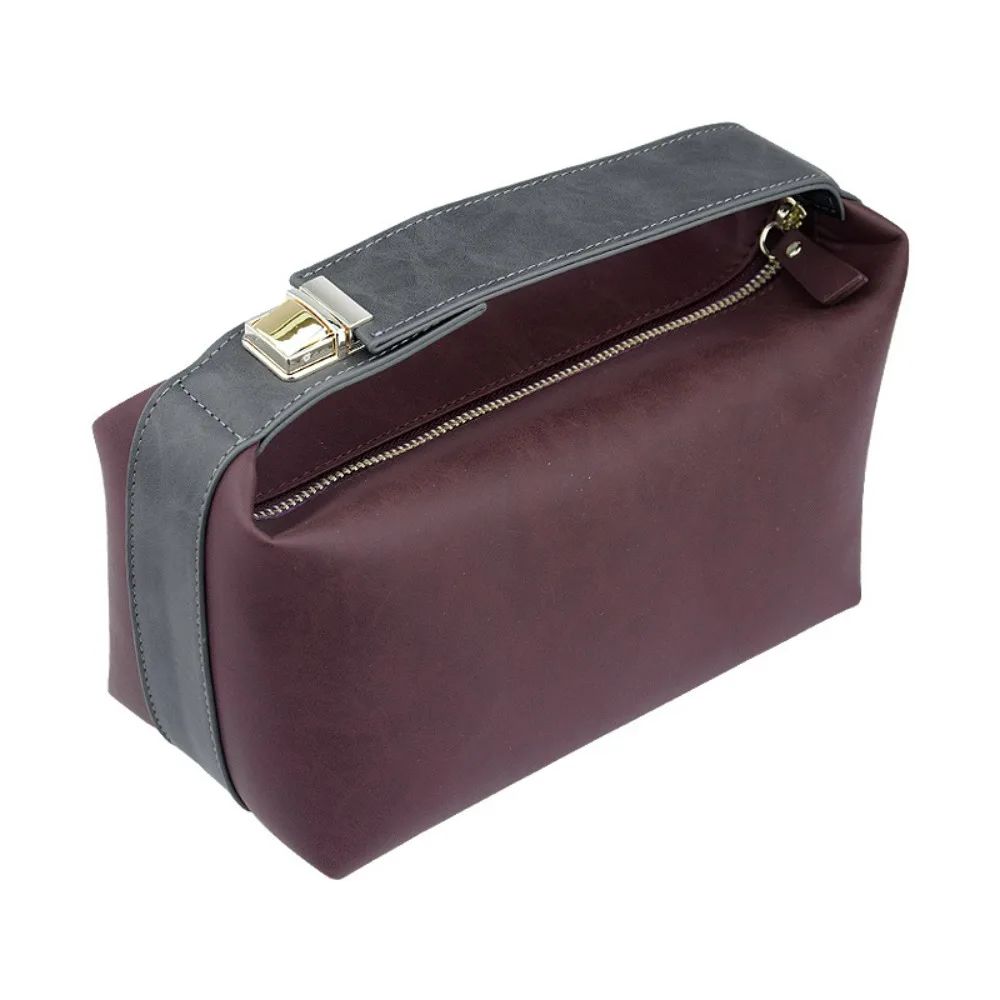 حقيبة مكياج راقية مقاومة للماء بإبزيم معدني محمولة لتخزين مستحضرات التجميل في الهواء الطلق #6