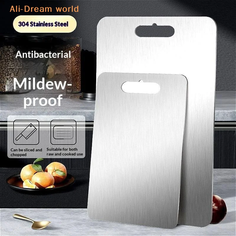 (Stainless Steel Cutting Board Dishwasher Safe Anti-Rust Durable Chopping Board For Vegetable Meat Fruit Prep)