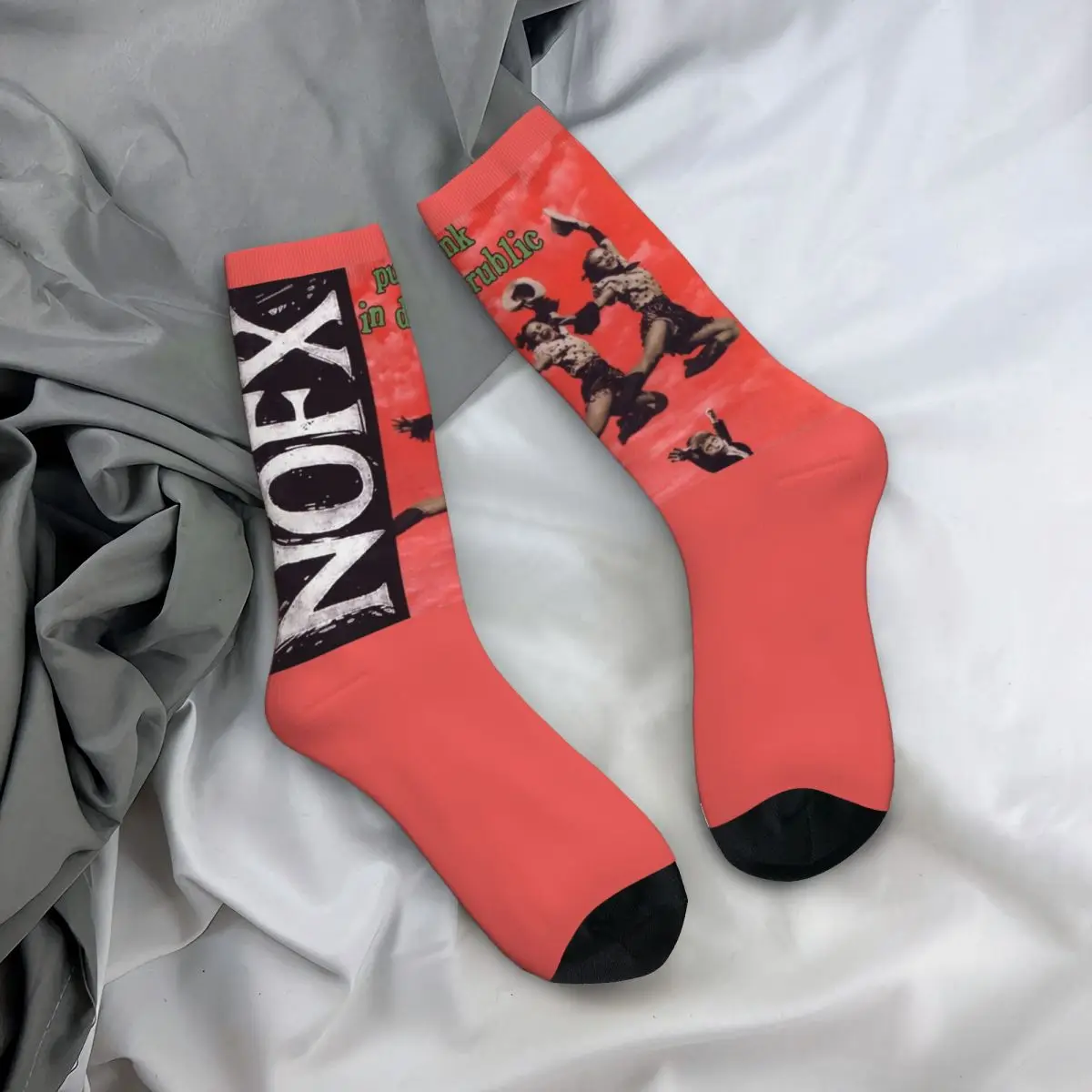 

NOFX Socks Autumn band Stockings Vintage Women Men Quality Socks Pattern Skateboard Anti Skid Socks