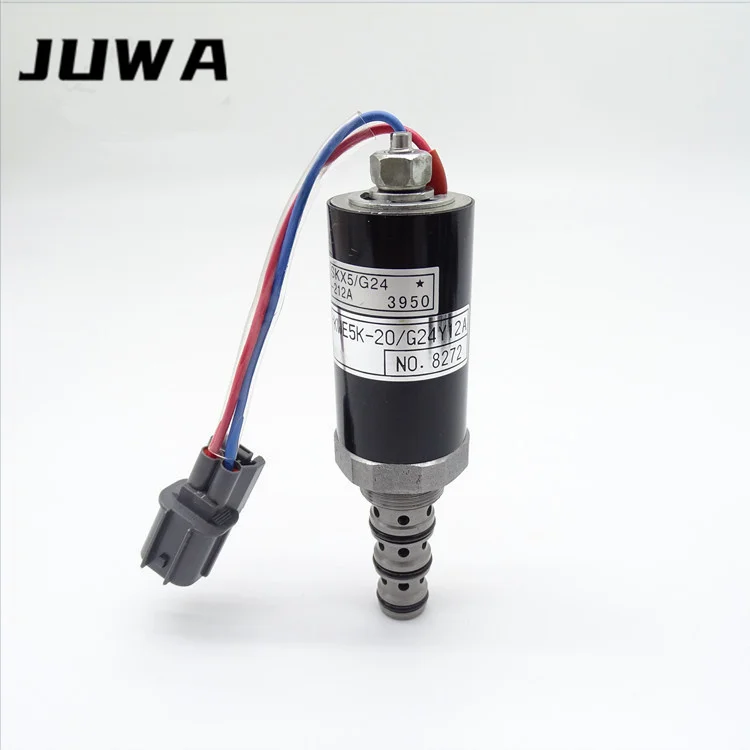 For Kobelco Excavator Parts SK200-2 SK200-5 KWE5K-20/G24Y12A Hydraulic Solenoid Valve YN35V00005F2