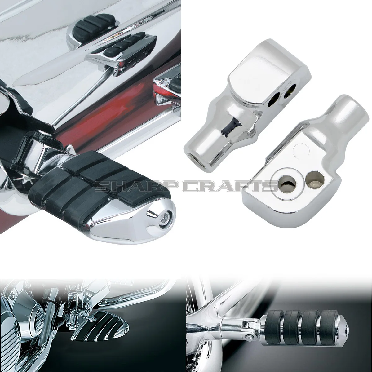 Motorcycle Parts For Yamaha V-Star 1100 950 650 Road Star 1600 1700 Rear Passenger Foot Peg Mount Adapters For Highway Foot Pegs