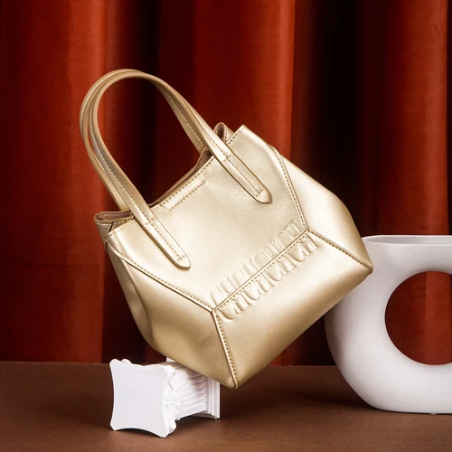 Imagen 2 del producto Bolso de mano de gran capacidad para mujer a la moda, bolso de hombro multifuncional de Color sólido para otoño 2025