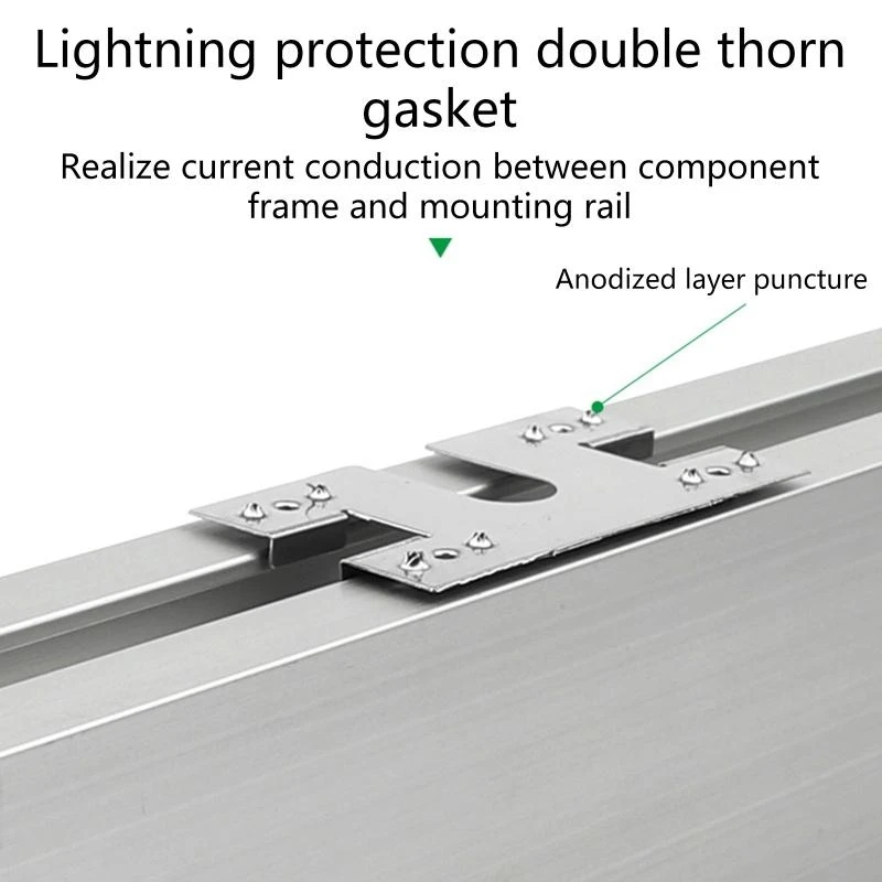 50PSC/SET Solar Panel Grounding Clip/Washer Solar Grounding Conductive Sheet 28mm X 50mm/1.10x1.96 Inch