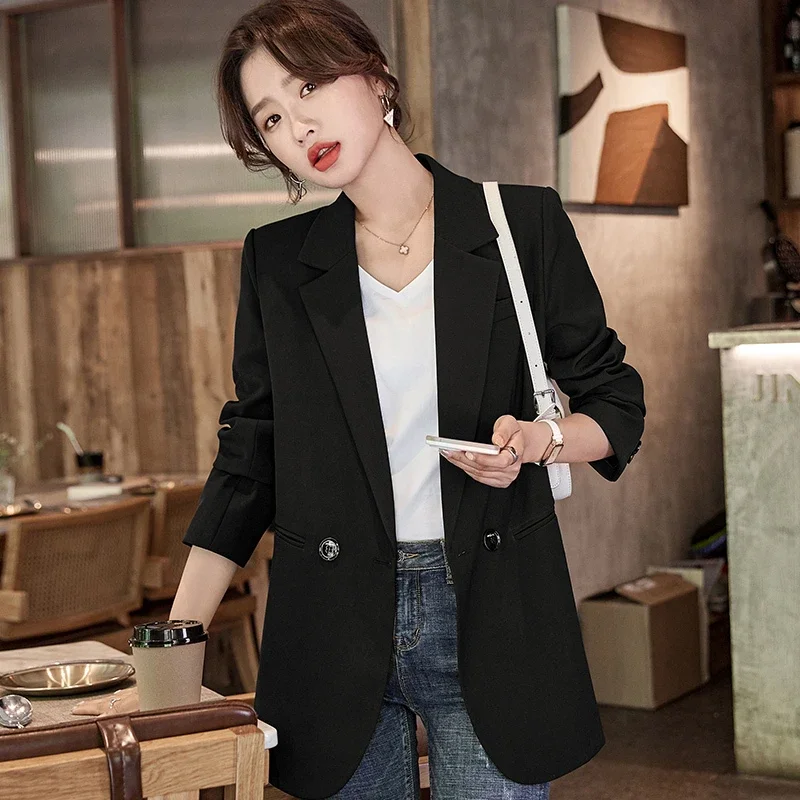 Suit Jacket for Women Autumn 2025 New Style Casual Loose Design Suit Women's Korean Top