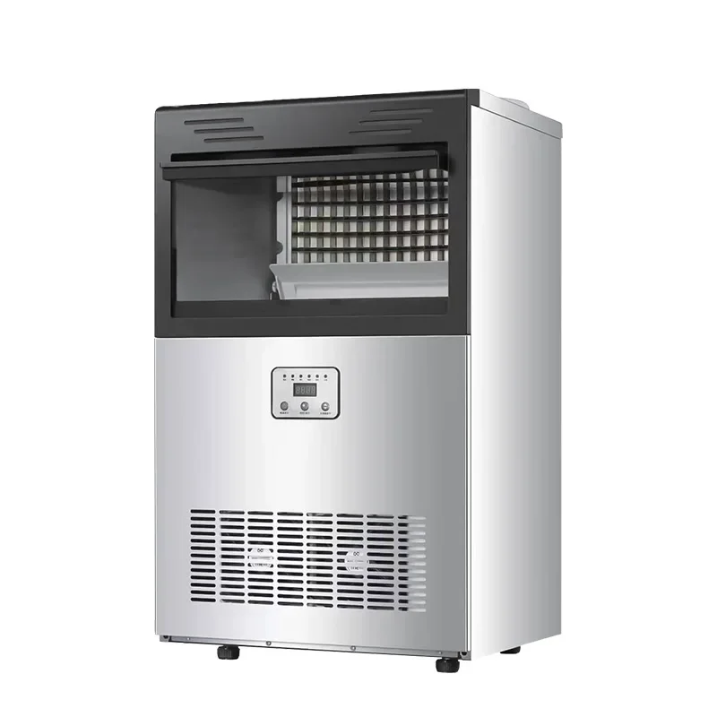 

Commercial ice machine milk tea shop 80kg automatic large KTV bar hotel bar square ice cube making machine