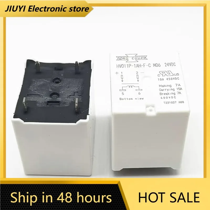 HV011P‑1AH‑F‑C M06 24VDC Power Relay 10A 450VDC SPST‑NO 4Pin Automotive High Voltage Relay