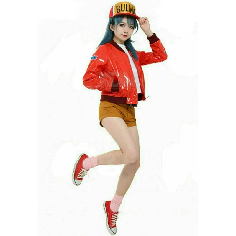 

Brand new! Bulma Cosplay Costum red jacket with hat girl Cosplay Costum