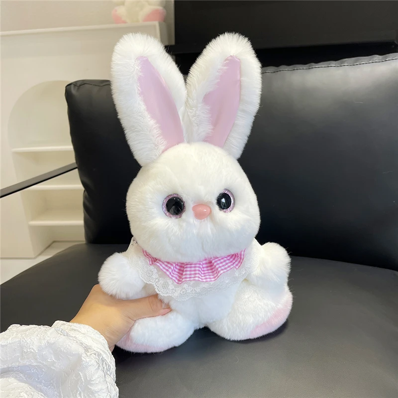 

Cute Bunny Real Rex Rabbit Fur Key Chains Plush Toy Women Bag Ornaments Car Keyring Rearview Mirrors Pendant Girl Birthday Gift