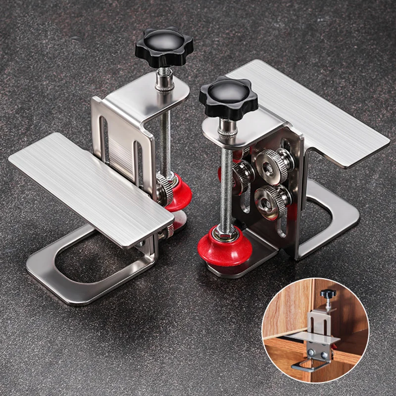 2 In 1 Cabinet Door/Floor Cabinet Mounting Jig Cabinets Frame Clamp Household Hidden Door Mounting Support Woodworking Tools