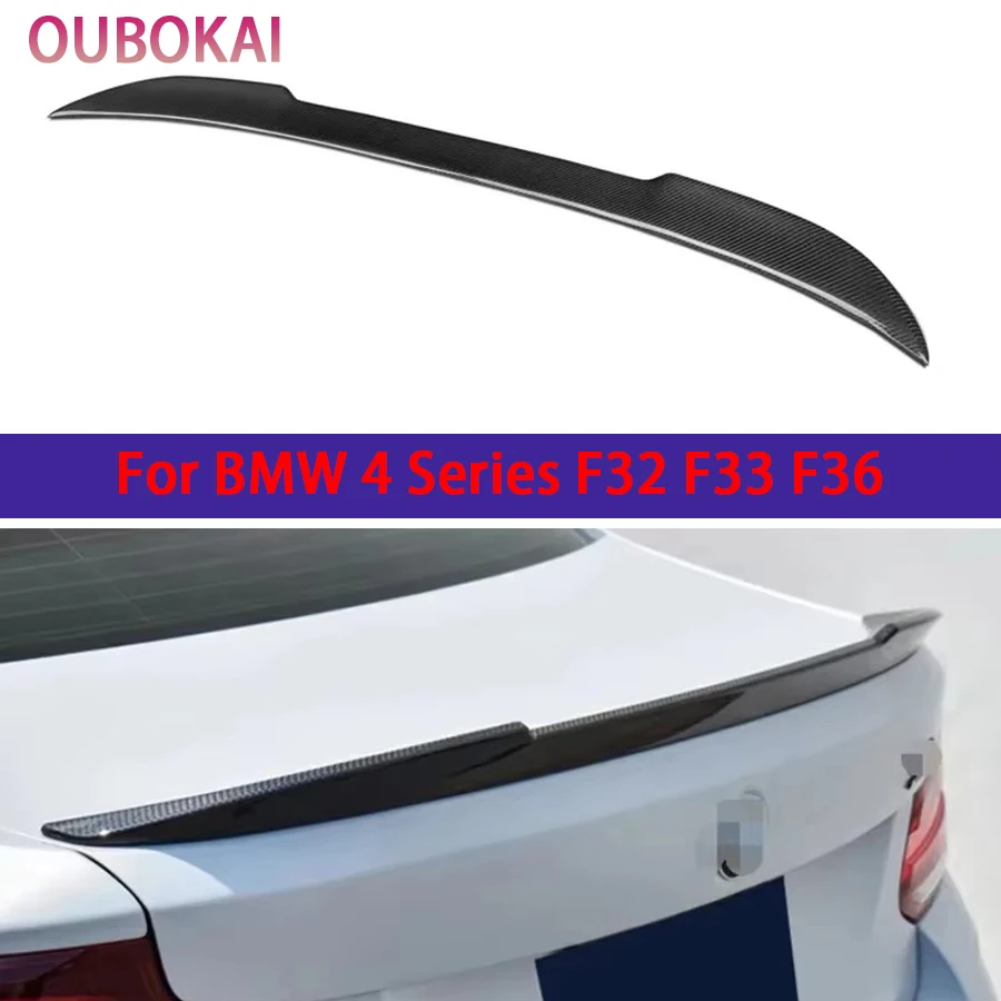 For BMW 4 Series F32 F33 F36 Carbon Fiber Spoiler Shunt Rear Tail fins Duckbill Car Wing Retrofit the rear wing automotive parts