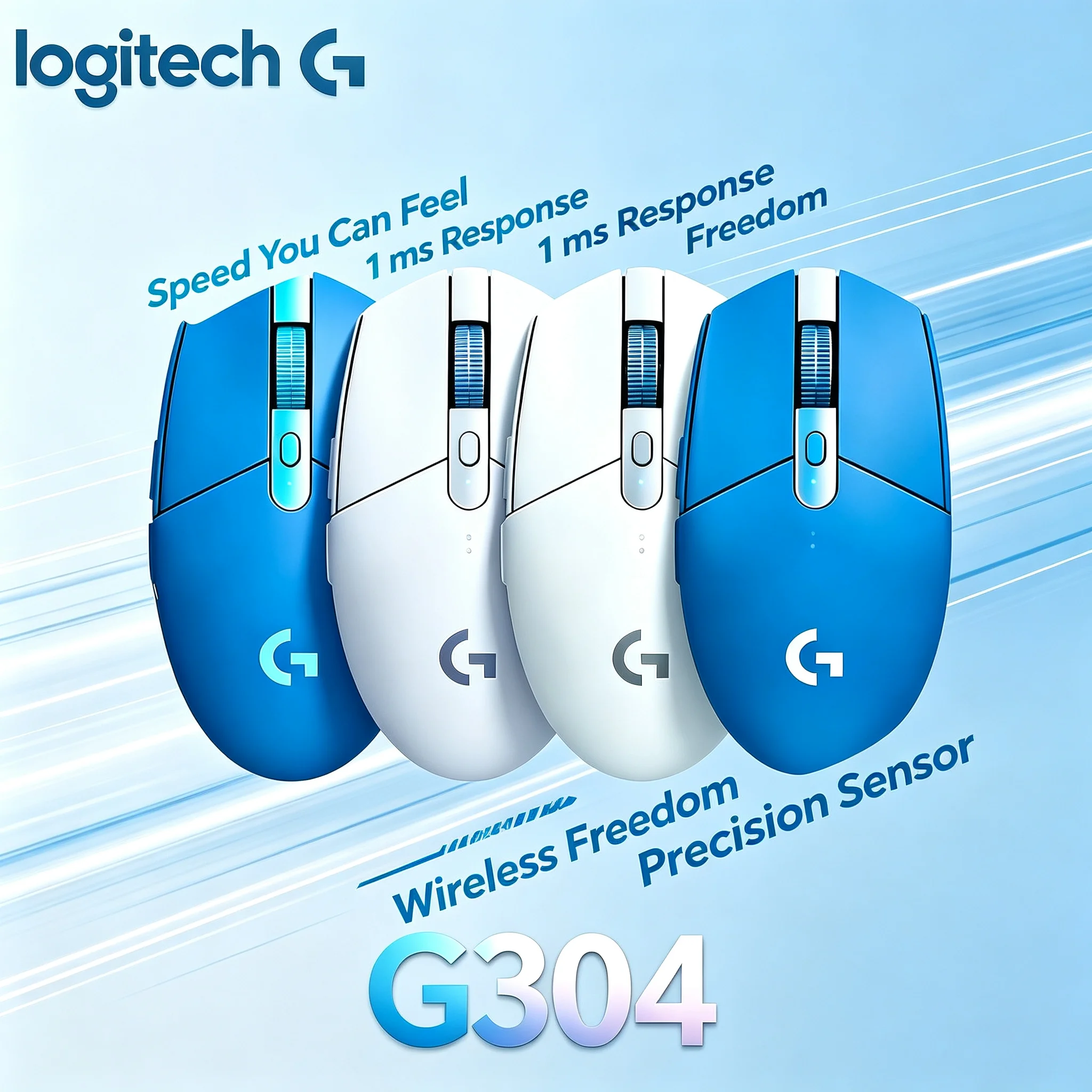 Logitech G304 Wireless Gaming Mouse Low‑latency Wireless Performance Mice For Competitive Game Match