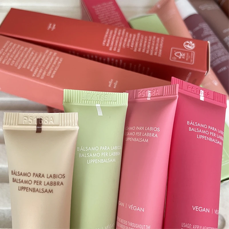 Hot Summer Limited Vanilla Beige LipBalm Moisturizing Transparent Lipstick Set Smooth Soft Tube Mirror Lip Gloss Lip Blum Makeup