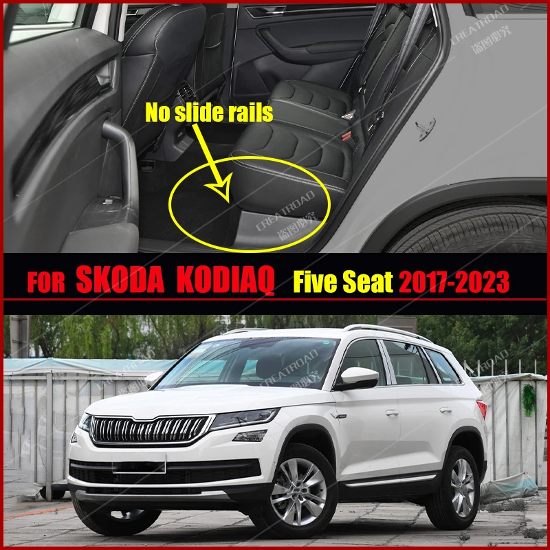 Custom Carbon Fibre style Floor Mats For Skoda Kodiaq 5 Seats 2017-2023 18 19 20 21 22 Foot Carpet Auto Interior Accessories