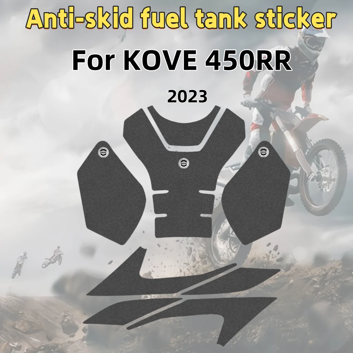 

For KOVE 450RR 2023 motorcycle fuel tank sticker body sticker version anti-slip wear-resistant flower pattern