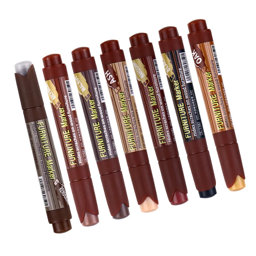 

7Pcs Scratch Repair Paint Markers Wood Furniture Touch-Up Pens Quick Dry Furniture Repair Accessories Wood Scratch Removal Kit