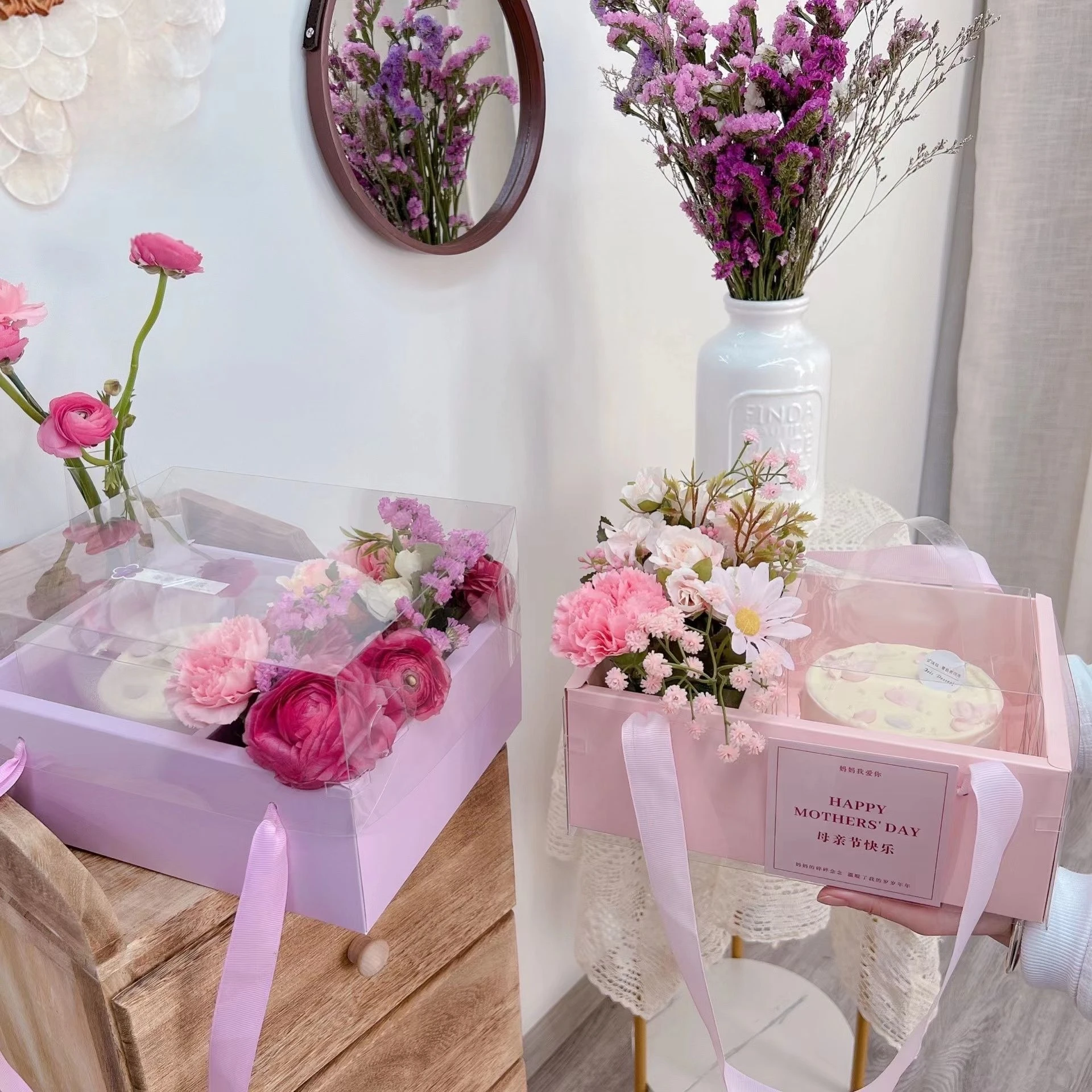 pvc-transparent-handheld-flower-box-valentine's-day-flower-cake-floral-gift-box-wedding-party-decoration-supplies-4pcs