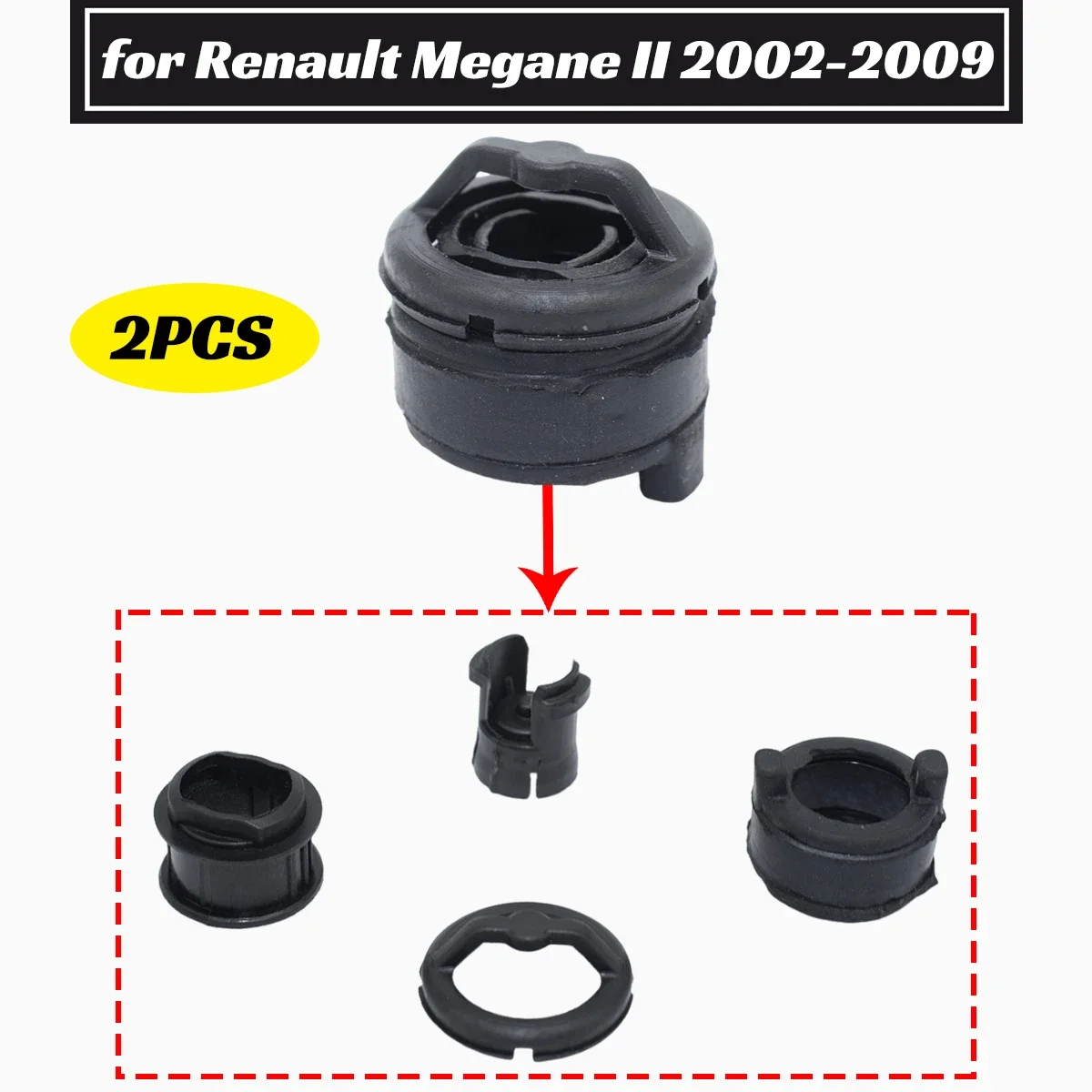 Gear Shift Cable Linkage for Renault Megane II 2002-2009 End Cup Bushing Repair Kit Connector Adapter Selector Buckle Assembly