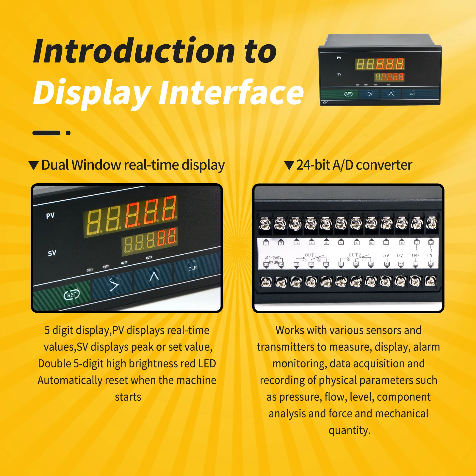 Micro Column Load Cell Sensor and 5 Digital Indicator Display,High Precision,24-bit A/D Indicator,5KG 10KG 20KG 50KG 100KG 200KG
