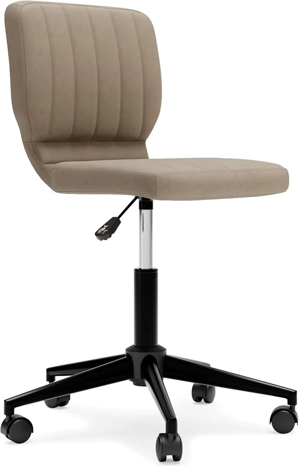 

Beauenali Home Office Upholstered Swivel Desk Chair, Taupe