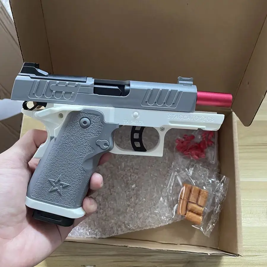 連続火災投射シェルおもちゃの銃ソフト弾丸エアガンランチャーアウトドアスポーツ CS ゲームピストル射撃武器子供のためのギフト