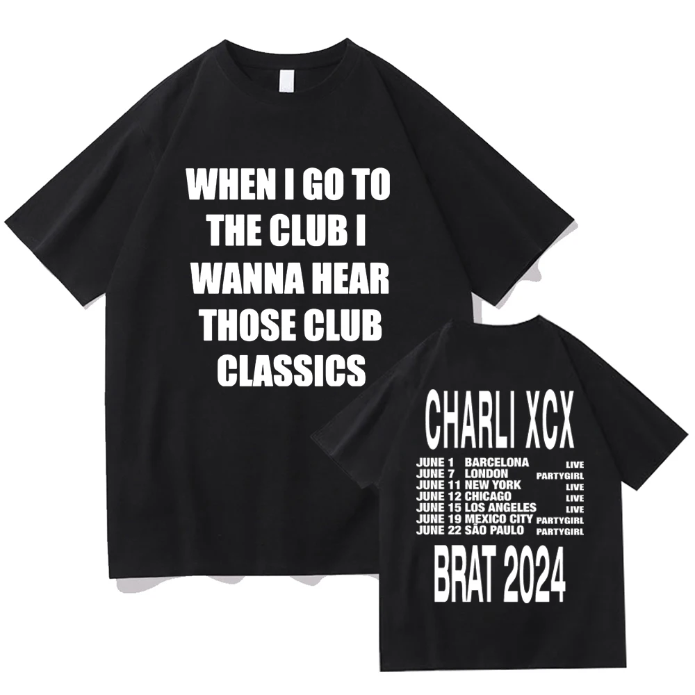 Charli XCX Brat T Shirt Summer Fashion Men Harajuku Letter Cult Classic T-Shirt Unisex High Quality Retro 90s Cotton Tees Shirts