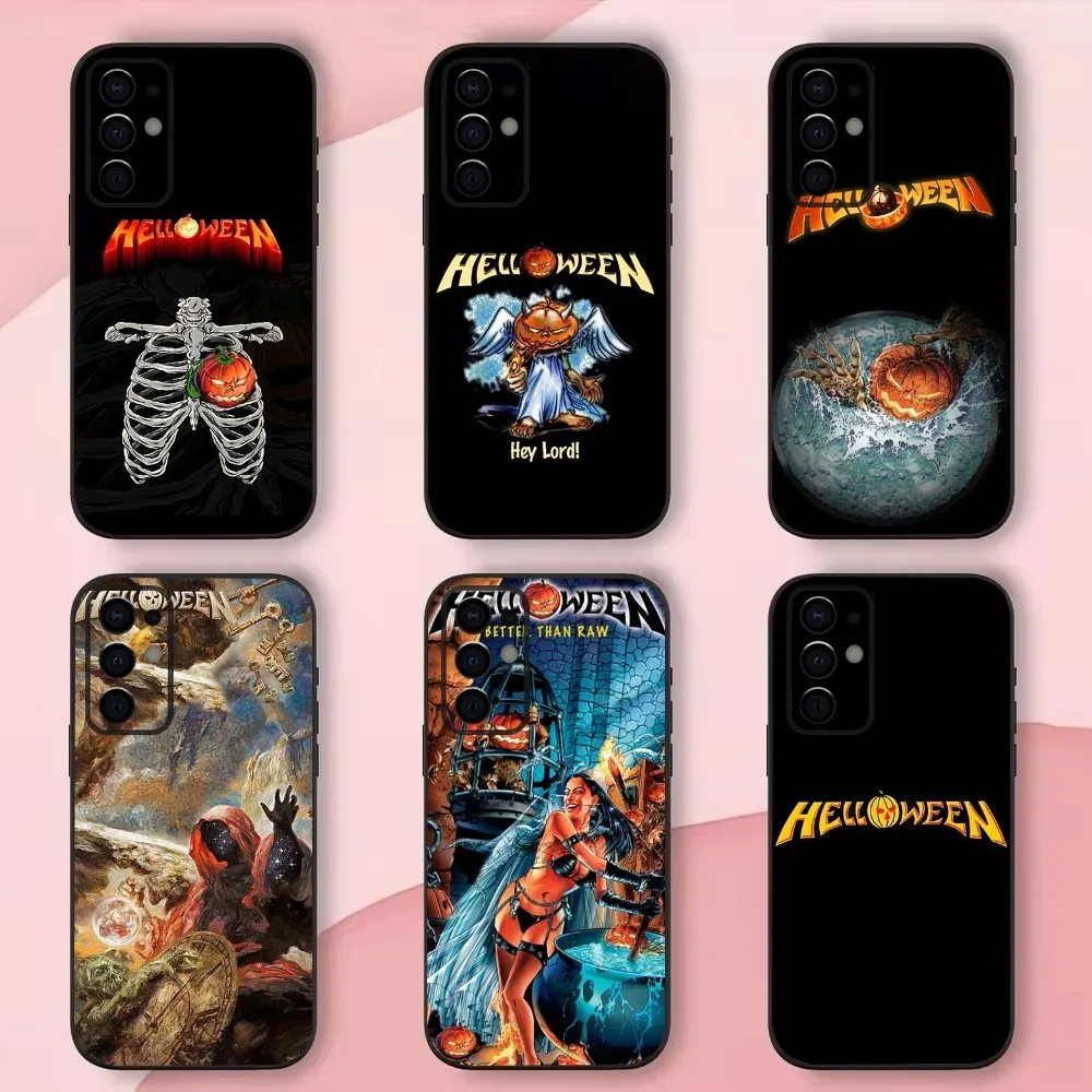 

H-Helloween Band Phone Case For Samsung S24,S21,S22,S23,S30,Ultra,S20,Plus,Fe,Lite,Note,10,9,5G Black Soft Shell