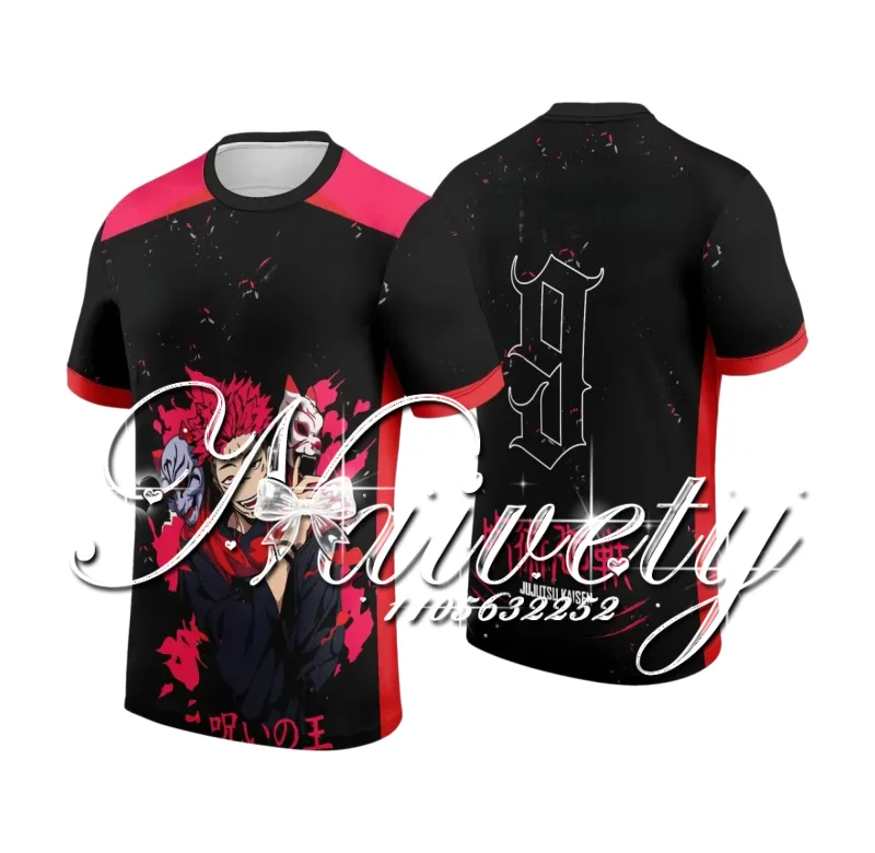 2026 Summer Jujutsu Kaisen Ryomen Sukuna 3D Print Jersey Men Women Quick Dry Tee Cool Manga Anime T-shirt for Outdoor Sports