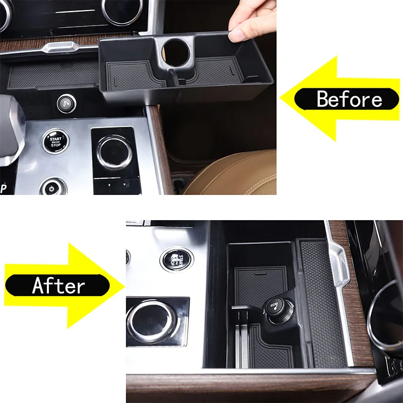 For 2023 Land Rover Range Rover Vogue ABS black car central control multi-function storage rack car interior accessories