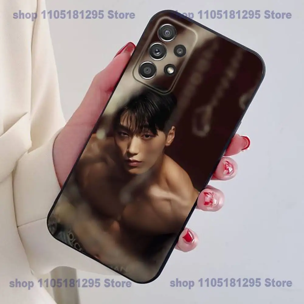 حافظة هاتف A-ATEEZ Kpop لهاتف سامسونج S25,24,21,22,23,30,Ultra,20,Plus حافظة من السيليكون الناعم باللون الأسود #4