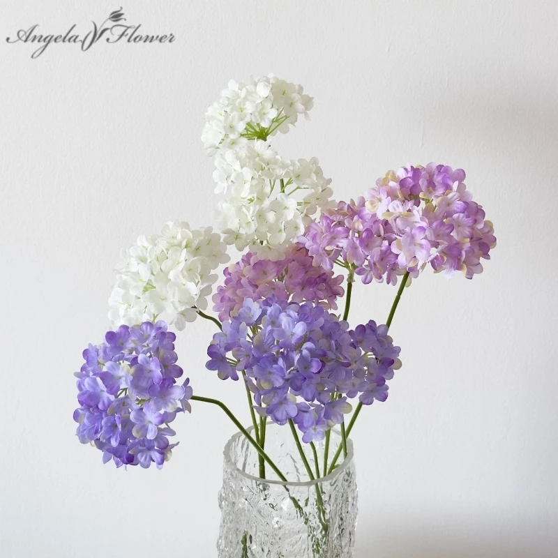 Artificial Hydrangea, Wedding Flower Arrangement Materials,DIY Home Room Decoration Accessories, Photography Props, 3 Heads