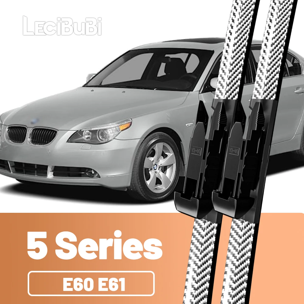 2 stücke Frontscheibe Scheibenwischerblätter Carbon Faser Scheibenwischer Für BMW 5 Serie E60 E61 2003-2010 2004 2005 2006 2007 2008