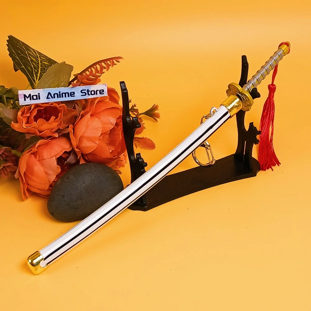 8.6 بوصة كاتانا صغيرة أصلية صغيرة الساموراي صابر الديكور عمل الشكل Ainme كاتانا سكين شفرة معدنية السيف لعبة غير حادة هدية