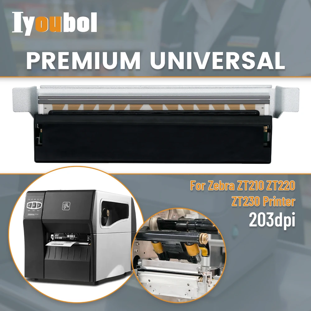 P1037974-010 Print Head Thermal Label Printer 203dpi Compatible ZT210 ZT220 ZT230 Printhead for Zebra