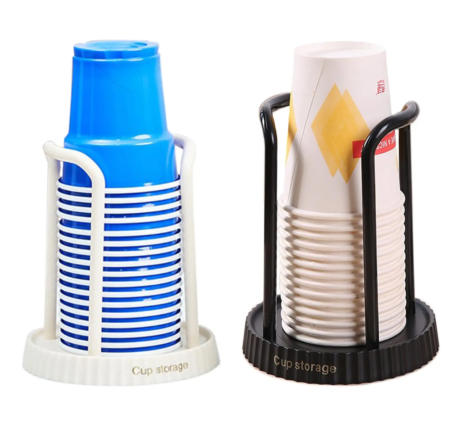 4 PACK Bathroom Cup Dispenser, Plastic Cup Holder, Disposable Cup Holder, Cup Dispenser for Restaurant, Coffee