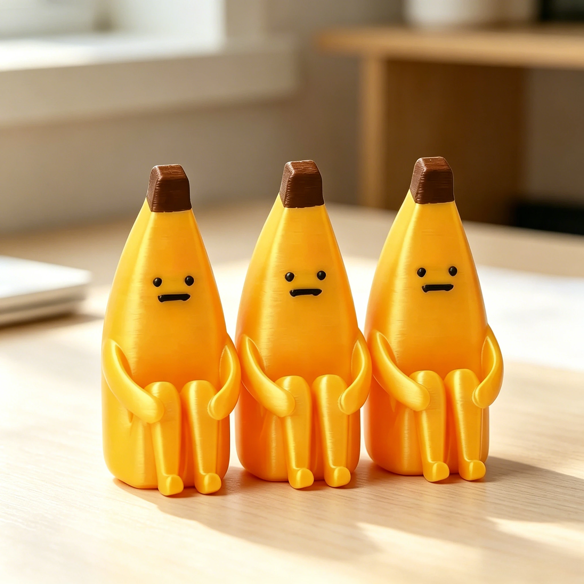 Kreative Handgefertigte Bananen-Figur Computermonitor-Dekoration, Personalisierte Tier-Sammlerfiguren für Heim- und Bürodekoration – Detail 2