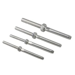 4PCS Stainless Steel Threaded Swage Stud Terminals for Wire Rope long-term durability