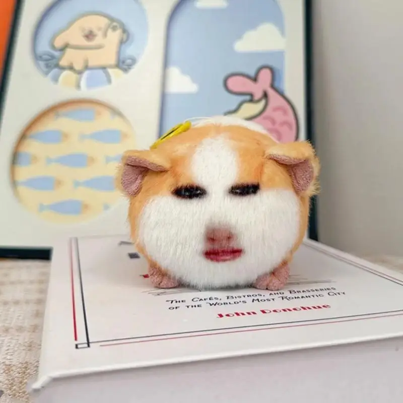 1Pcs Vocal Cute Stuffed Animal Keyring Funny Creative Plush Dutch Pig Pendant Fluffy Soft Cartoon Pig Doll Birthday Gift