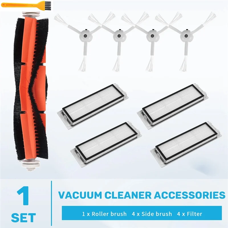 AT28-pour Xiaomi Robot aspirateur 1/1S SDJQR01RR SDJQR02RR SDJQR03RR Roborock S502-00 S5 Max S6 remplacement de filtre à brosse latérale