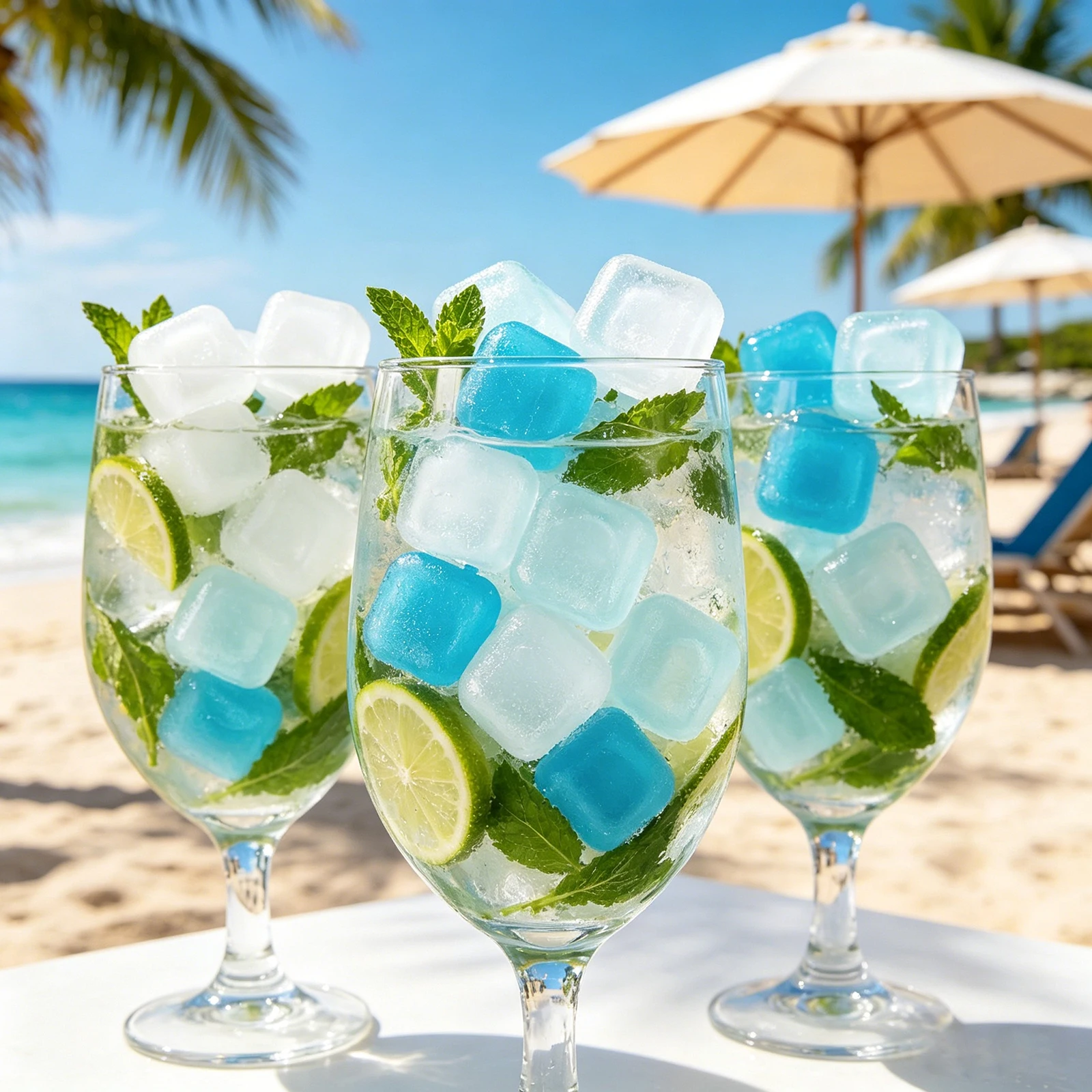24 Pack Refreezable Plastic Ice Cubes Food Grade Quick Freezing and Cooling Ice Cubes for Coffee Wine  Cocktails
