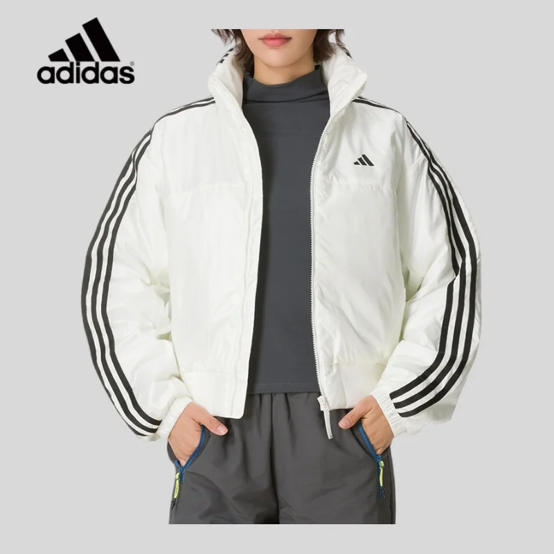 Adidas Adidas Women's Autumn and Winter Cotton Clothes 2026 New Thermal Casual Sportswear Thick Coat KW4745