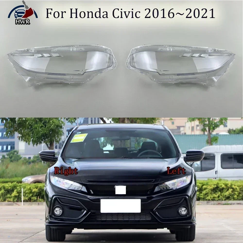 

Left/Right Front Headlamp Headlight Lens Cover Transparent Lampshade Clear Car Headlamp Shell For Honda Civic 2016~2021 High