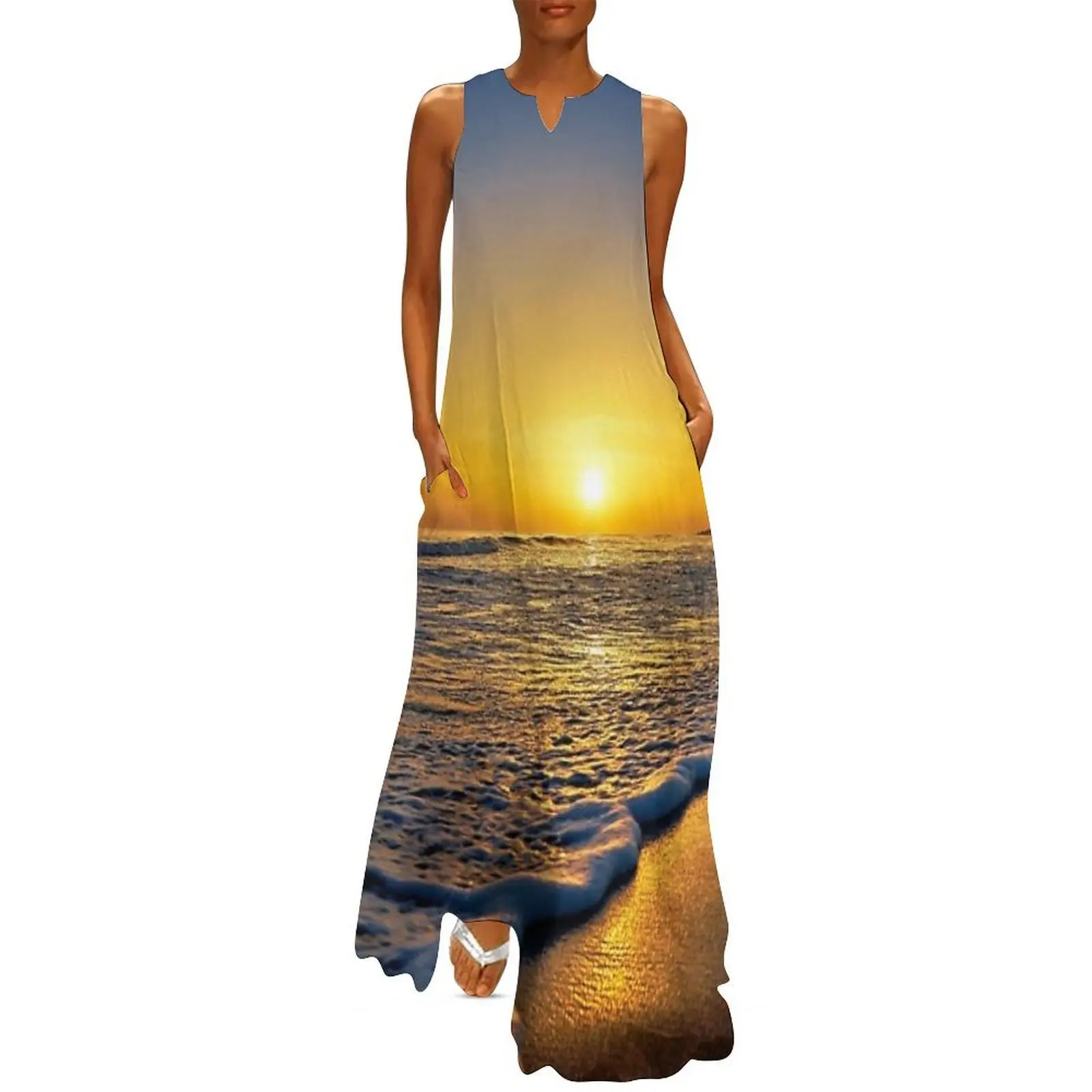 

Sunset on Corfu – Magical island evening in warm light Long Dress dresses for woman women clothes summer dresses for women 2025