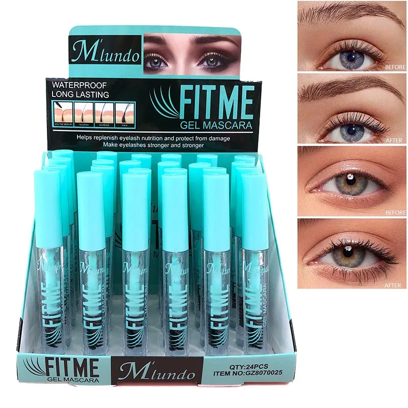 Mascara en Gel pour Cils et Sourcils, Mathier et Définir les Cils et Brosser Doucement les Sourcils, 24 Pièces/Lot